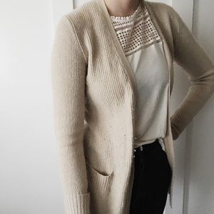 beige cardigan